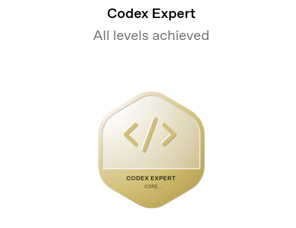 OpenAI Codex Expert badge
